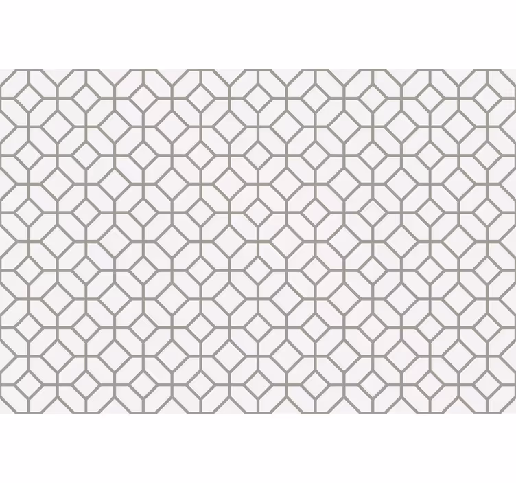 Store enrouleur blanc motif carreaux hamptons - TenStickers