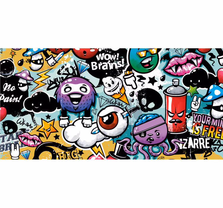 Store enrouleur gamer graffiti - TenStickers