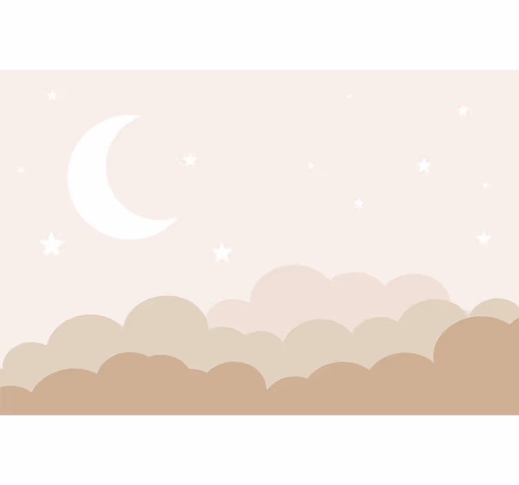 Store enrouleur chambre bébé nuages avec étoiles - TenStickers