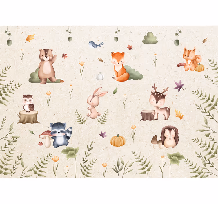 Store enrouleur chambre bébé animaux de conte de fées - TenStickers