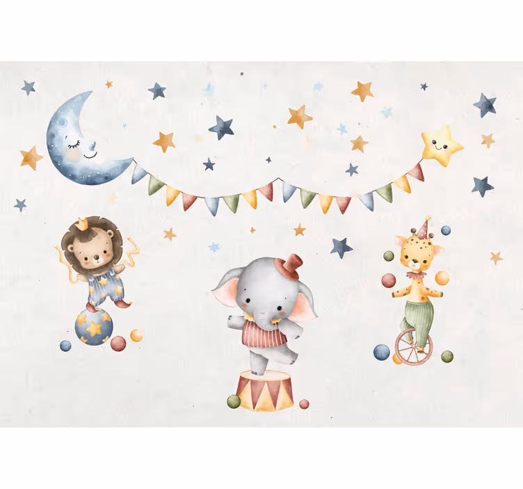 Store enrouleur chambre bébé cirque féerique - TenStickers