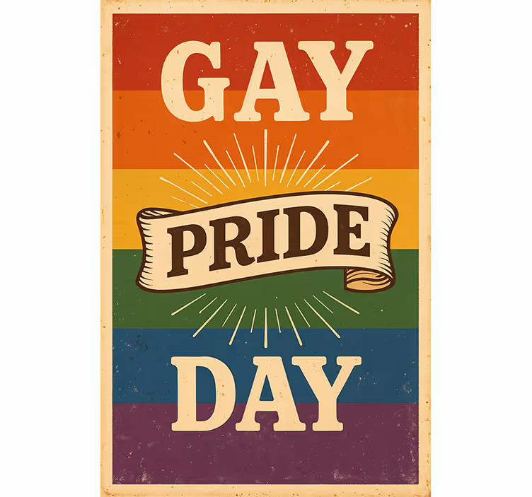 Store enrouleur phrase journée de la fierté gay - TenStickers