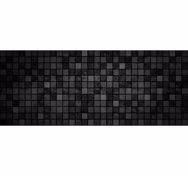 Store enrouleur noir carrés noirs - TenStickers
