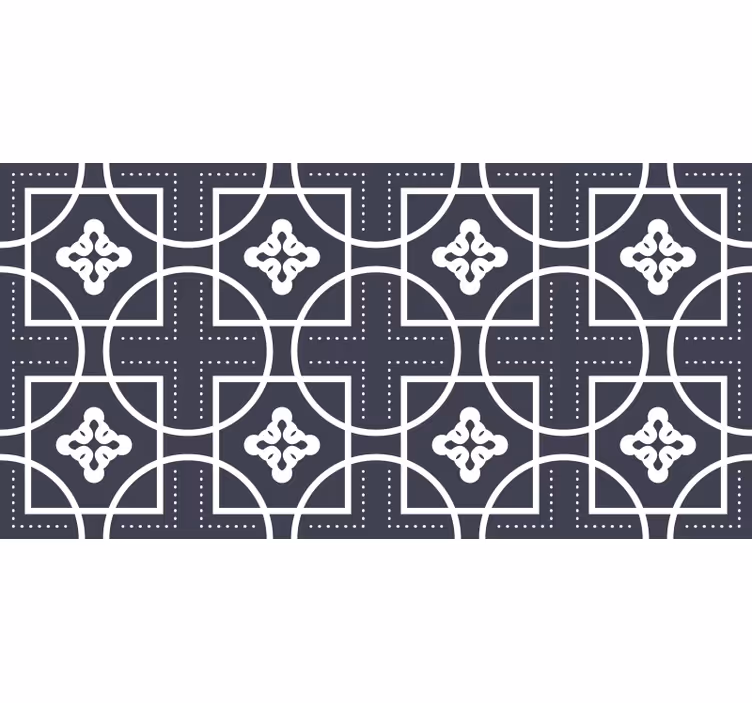 Store enrouleur noir effet carreaux géométriques - TenStickers