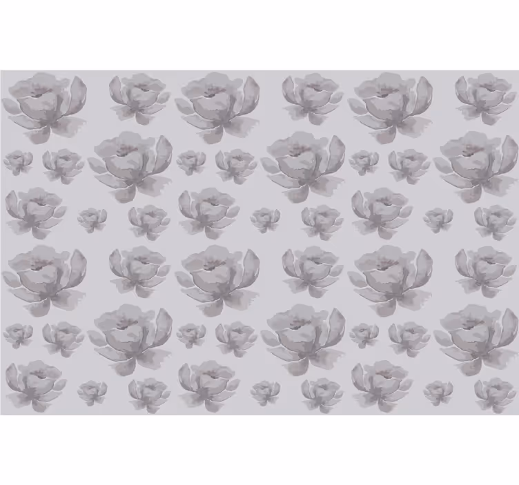 Store enrouleur gris motif floral années 80 - TenStickers