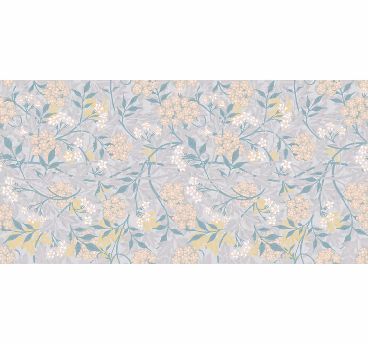 Store enrouleur gris motif floral élégant années 80 - TenStickers
