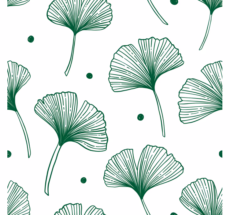 Store enrouleur bureaux feuilles vertes de ginkgo - TenStickers