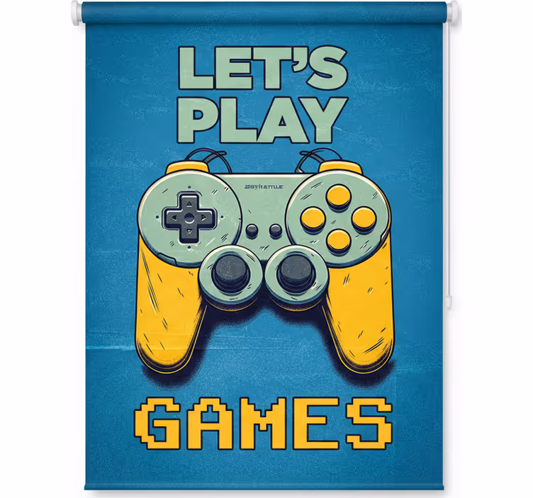 Store enrouleur chambre ado jouons aux jeux - TenStickers