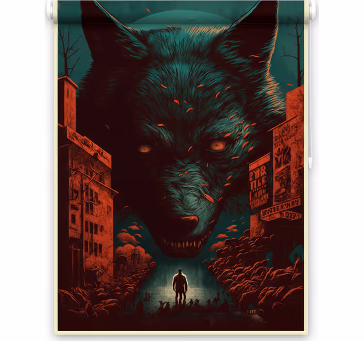 Store enrouleur chambre ado affiche film loup - TenStickers