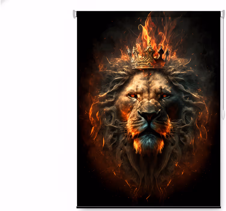 Store enrouleur chambre ado roi lion en flammes - TenStickers