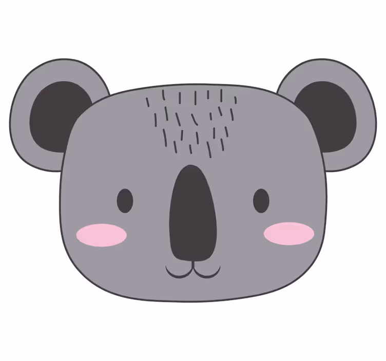 Store enrouleur amusant tapis vinyle tête de koala - TenStickers