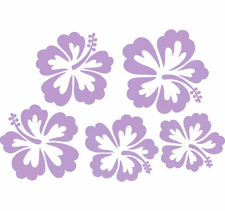 Store enrouleur chambre couple fleurs d'hibiscus - TenStickers