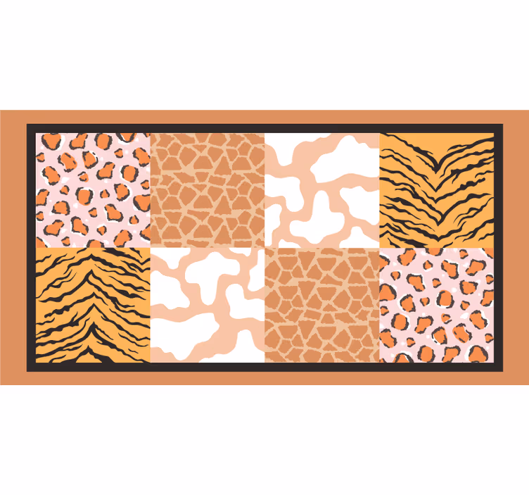 Store enrouleur marron carreaux peau d'animal - TenStickers