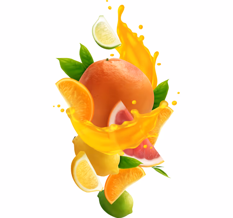 Store enrouleur orange éclaboussure de fruits - TenStickers