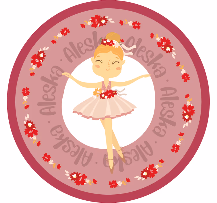 Store enrouleur rouge princesse ballerine amusante - TenStickers