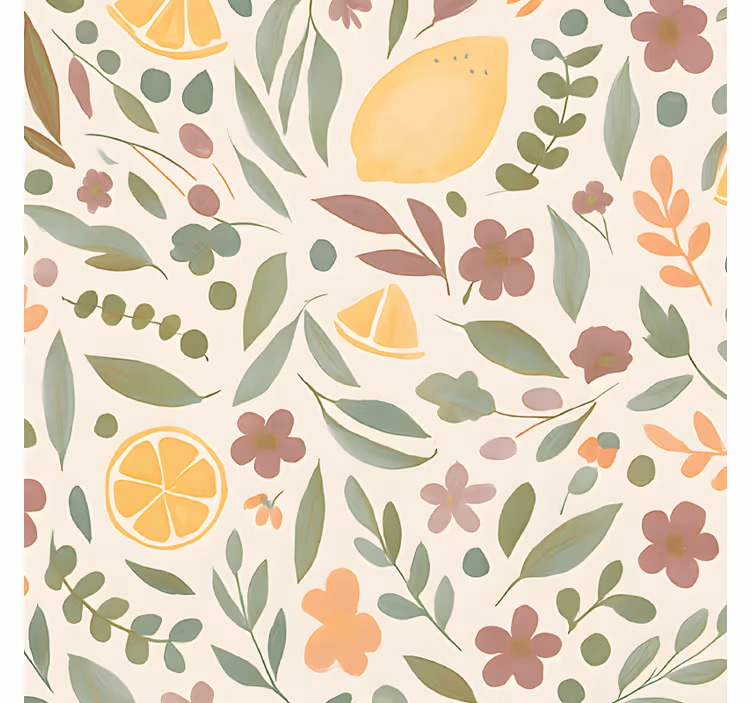 Store enrouleur extérieur design floral citronnier - TenStickers