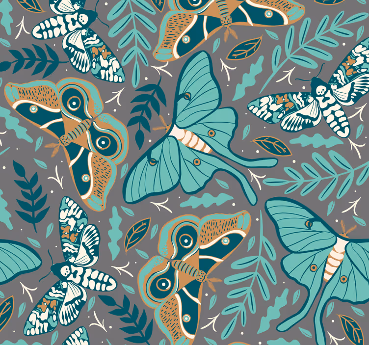 Store enrouleur chambre ado papillons verts et bleus - TenStickers