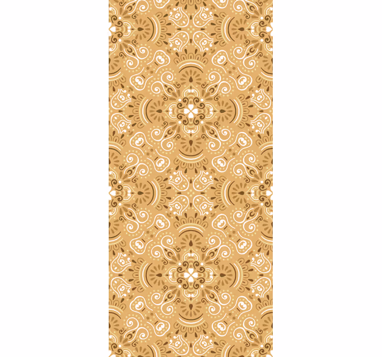 Store enrouleur chambre ado motif orné beige vintage - TenStickers
