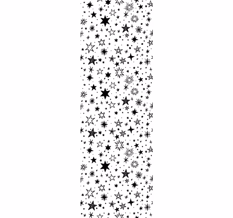 Store enrouleur chambre ado motif étoiles noires fond blanc - TenStickers