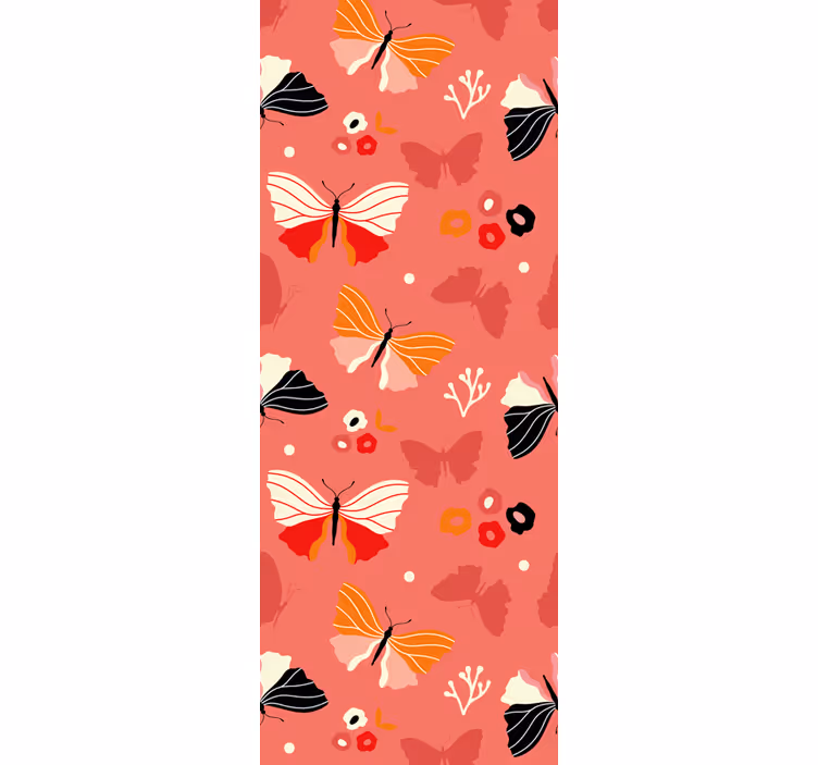 Store enrouleur chambre ado motif papillons roses - TenStickers