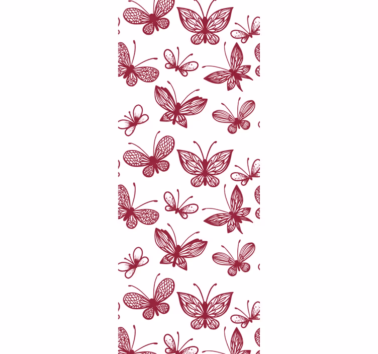 Store enrouleur chambre ado motif élégant papillon rouge - TenStickers