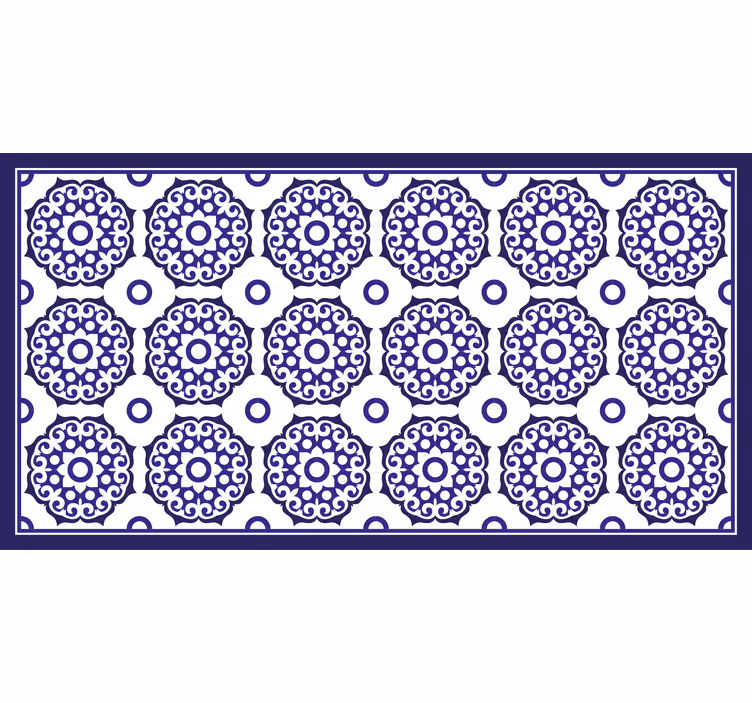 Store enrouleur salle de bain motif fleurs bleues claires - TenStickers