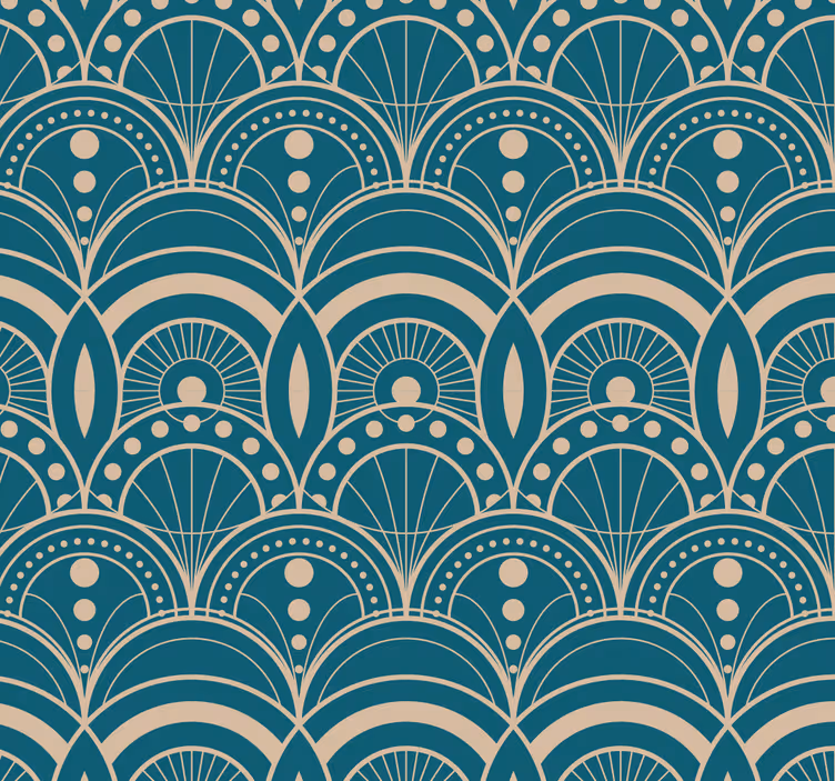 Store enrouleur classique papier peint art déco vintage - TenStickers