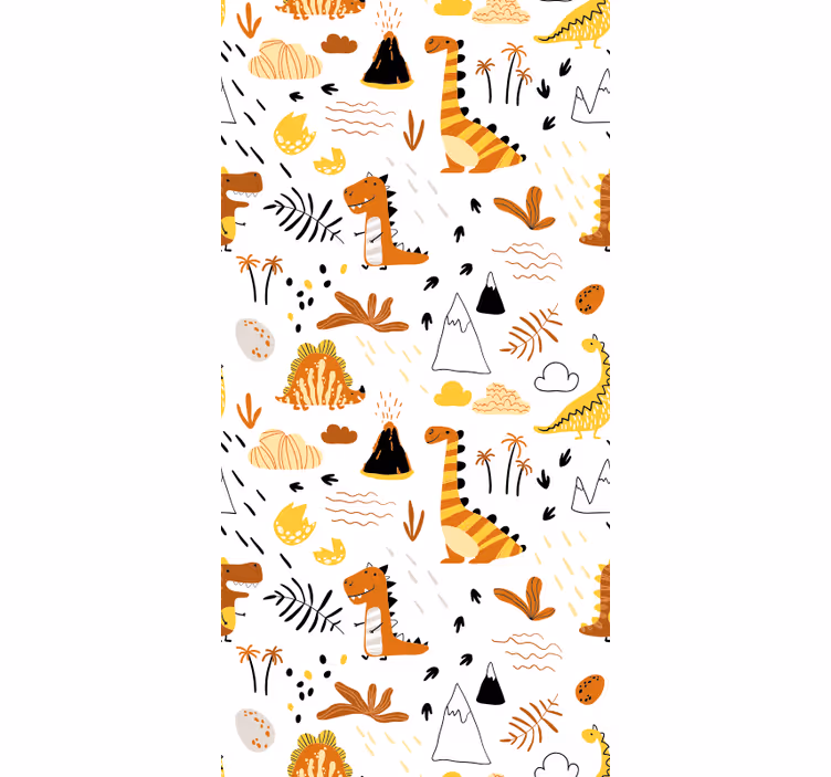 Store enrouleur chambre bébé motif dinosaures et volcans - TenStickers