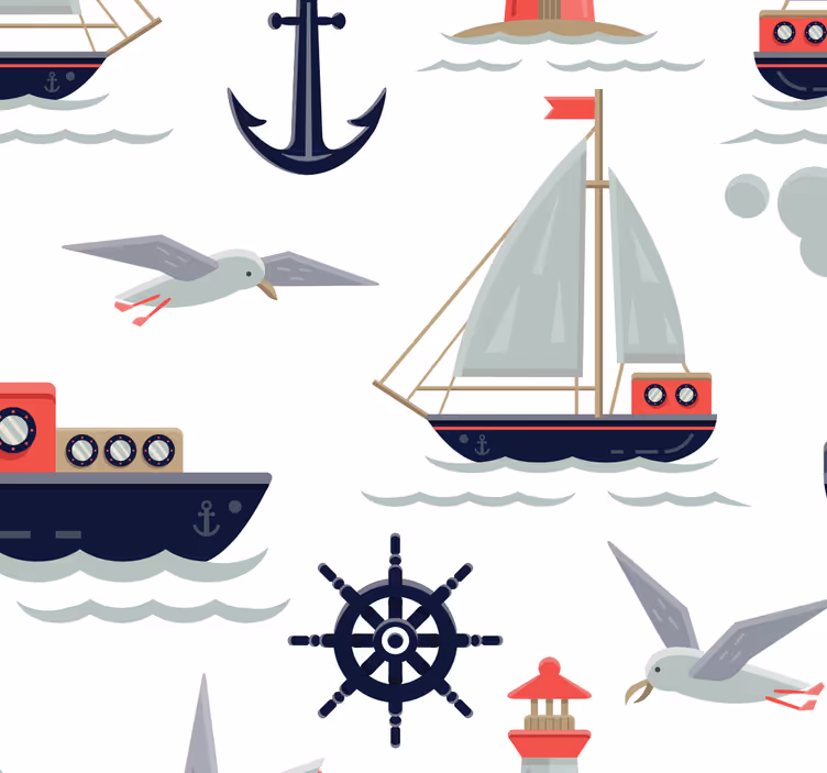 Store enrouleur chambre bébé motifs marins enfants - TenStickers