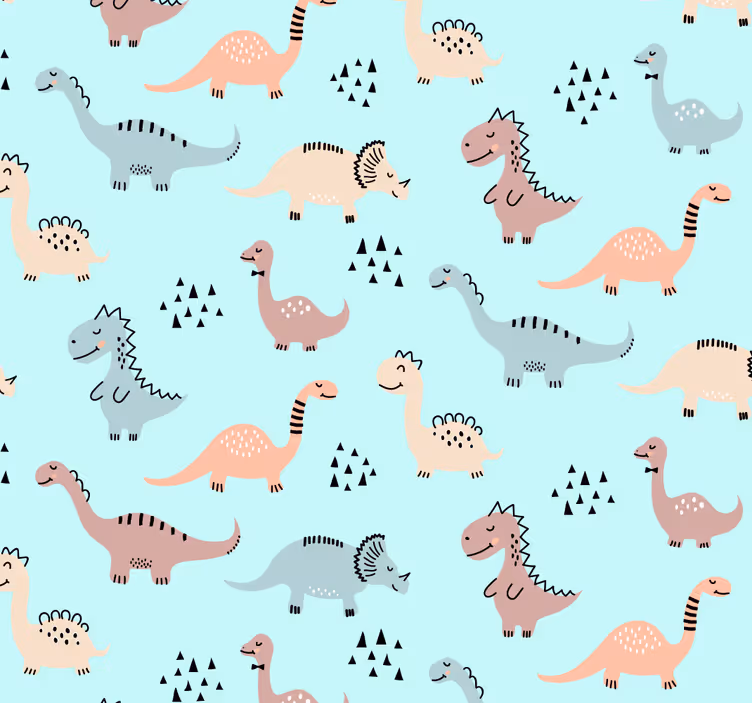 Store enrouleur chambre bébé fond bleu dinosaures - TenStickers