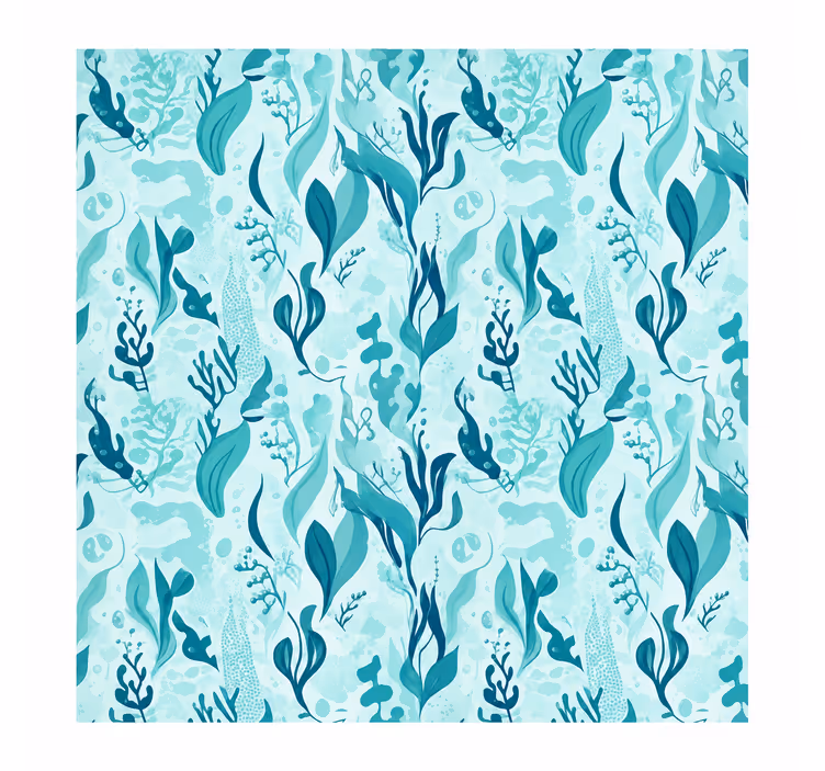 Store enrouleur salle de bain feuilles marines - TenStickers