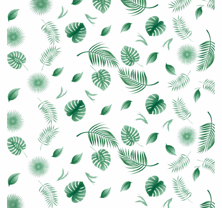 Store enrouleur vert feuilles de plantes tropicales - TenStickers