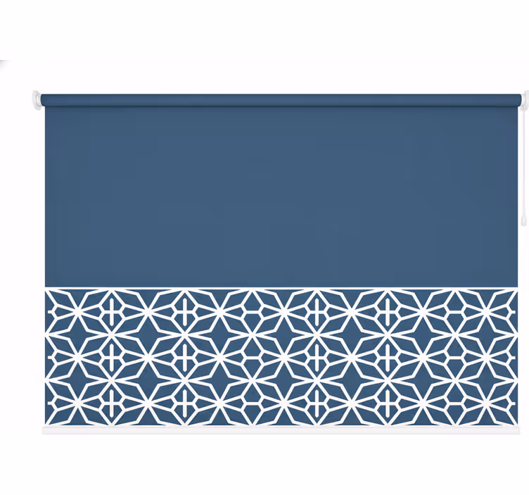 Store enrouleur bleu avec bordure claire inférieure - TenStickers