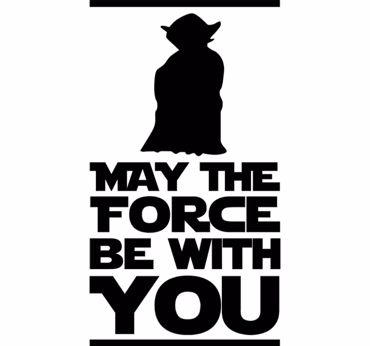 Store enrouleur série et film phrase décorative yoda - TenStickers