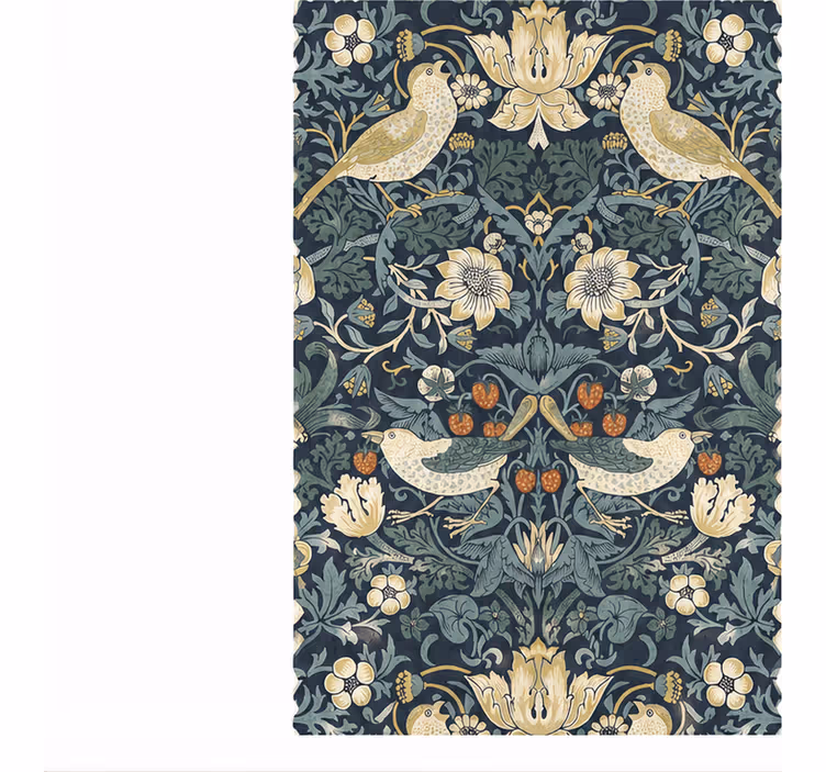 Store enrouleur cuisine 80 cm indigo oiseaux voleurs - TenStickers