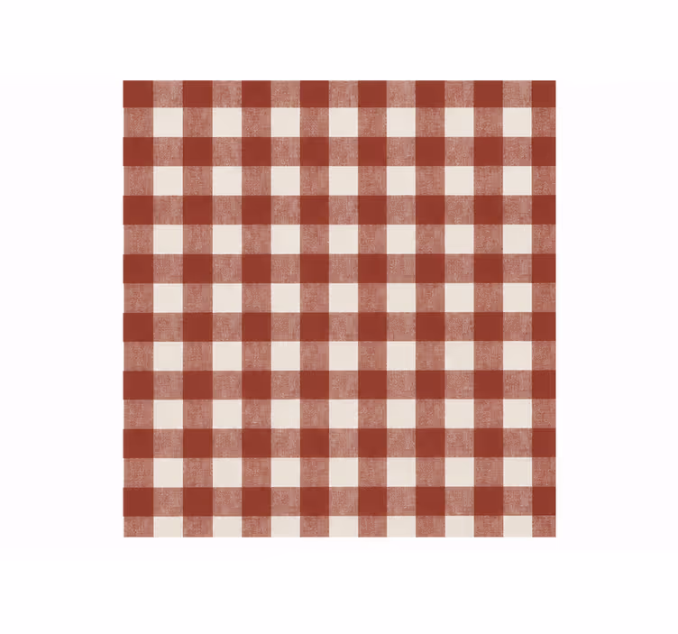 Store enrouleur rouge à grands carreaux rustiques - TenStickers