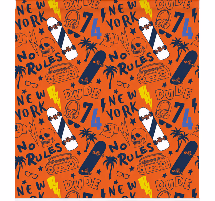Store enrouleur chambre couple largeur 220 skate sans règles - TenStickers