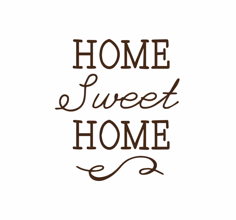 Store enrouleur salon phrase home sweet home - TenStickers