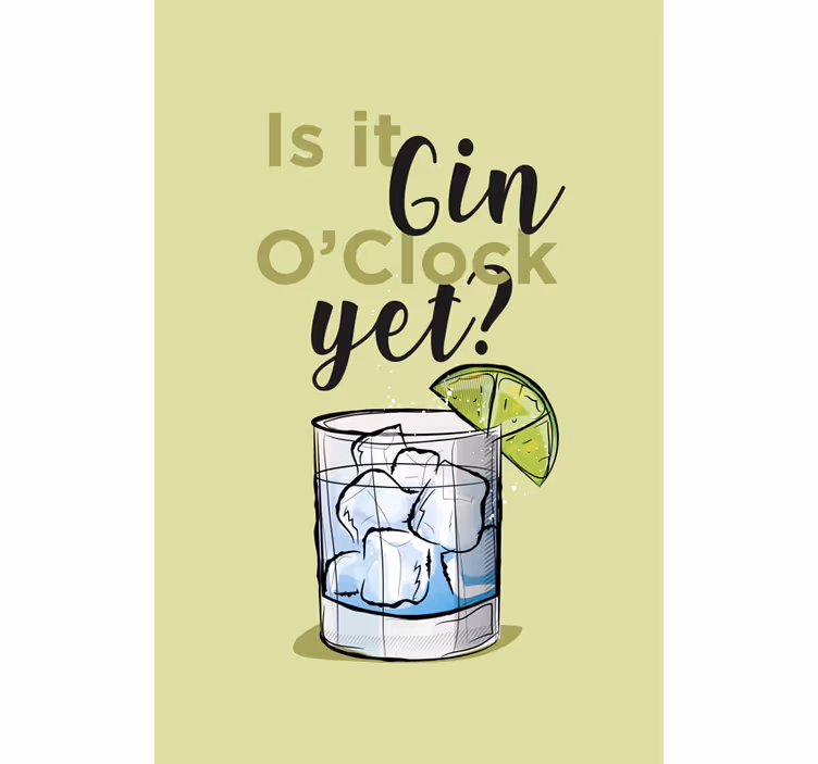 Store enrouleur phrase gin heures encore boisson - TenStickers