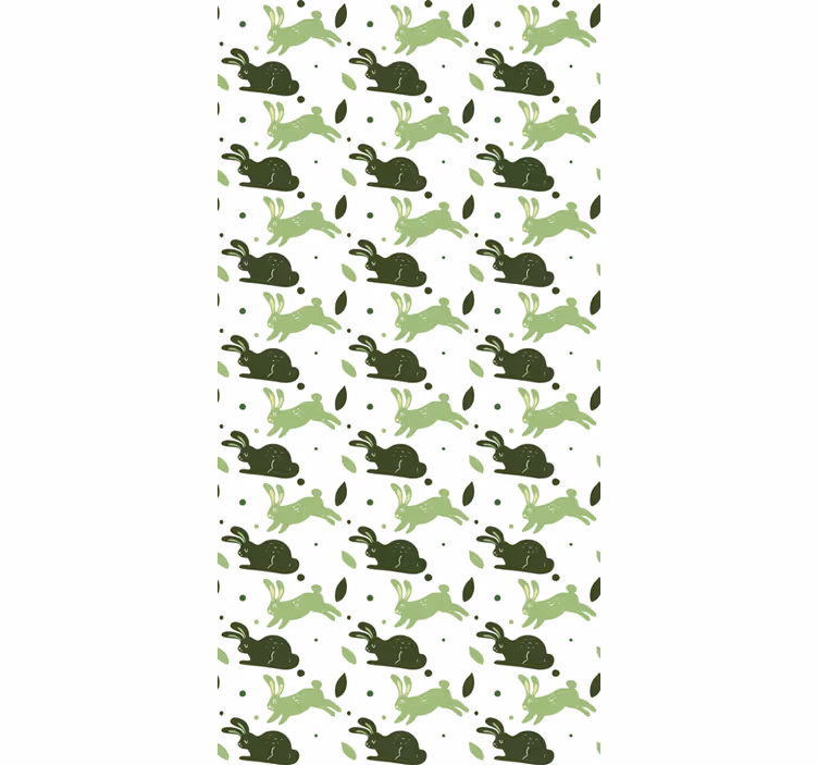 Store enrouleur animaux motif de lapins verts - TenStickers