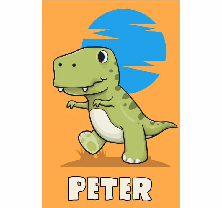 Store enrouleur enfants dinosaure prénom personnalisé - TenStickers