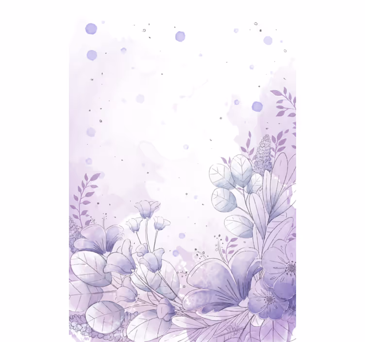 Store enrouleur original fleurs violettes et bleues - TenStickers