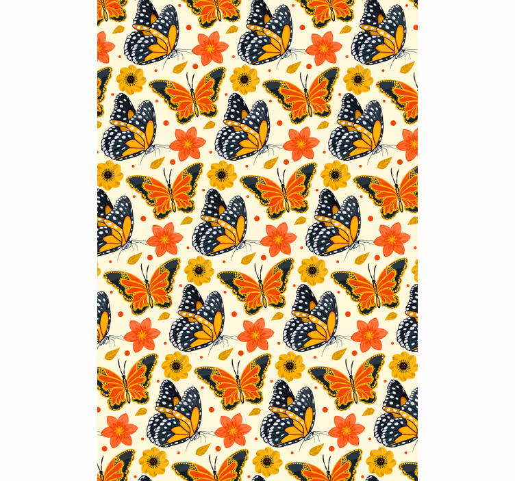 Store enrouleur papillon motif floral de papillons - TenStickers