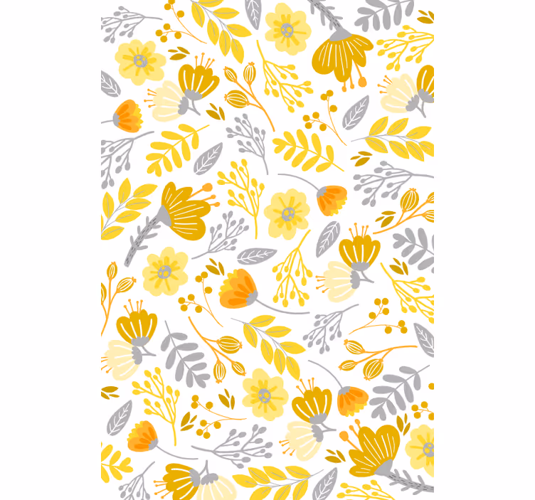 Store enrouleur fleur jaunes cuisine - TenStickers