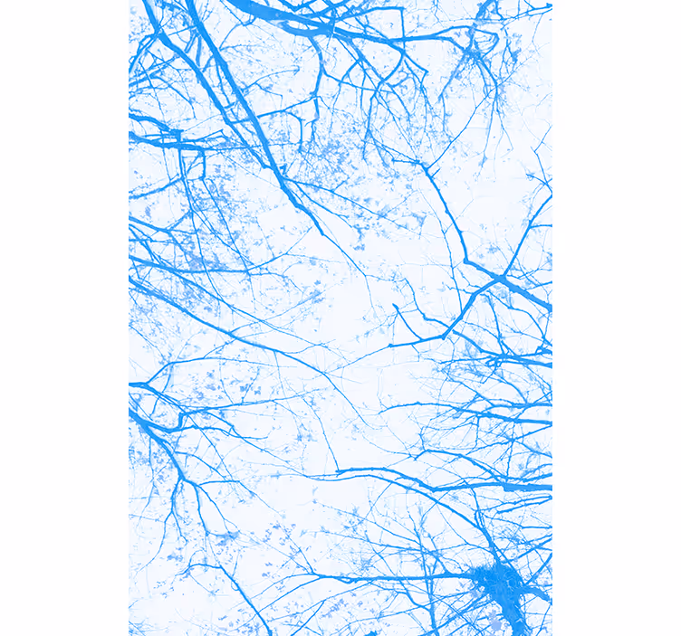Store enrouleur arbre branches d'arbres bleus - TenStickers