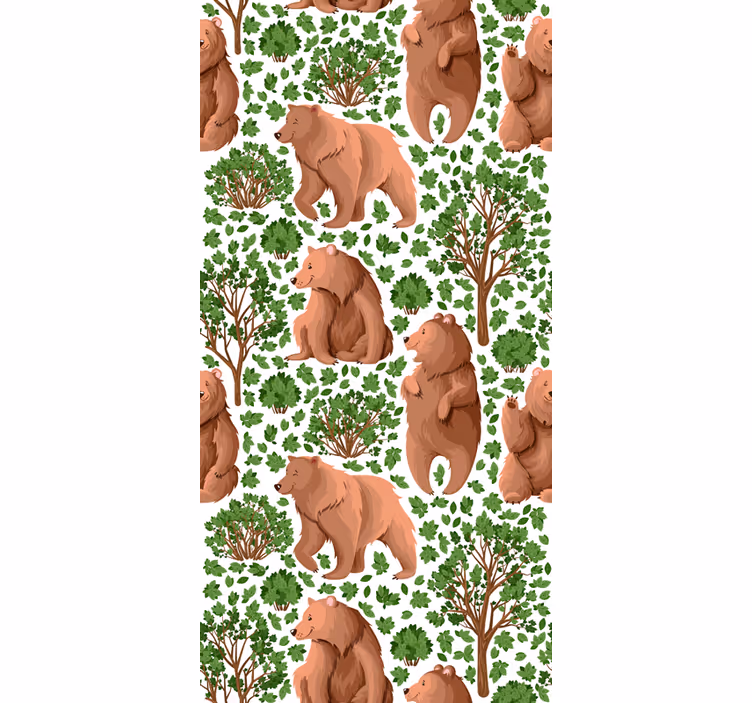 Store enrouleur animaux motif de forêt et d'ours - TenStickers