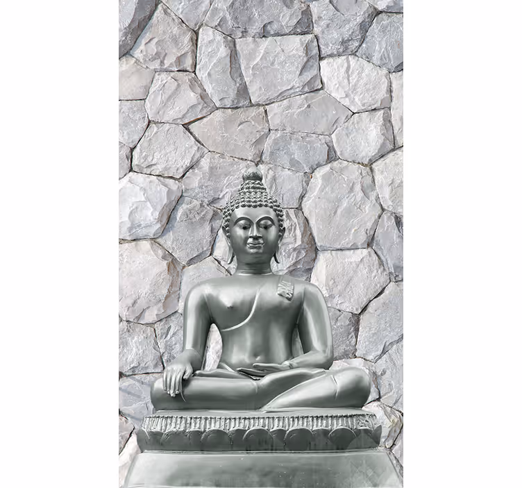Store enrouleur salon bouddha zen effet pierre - TenStickers