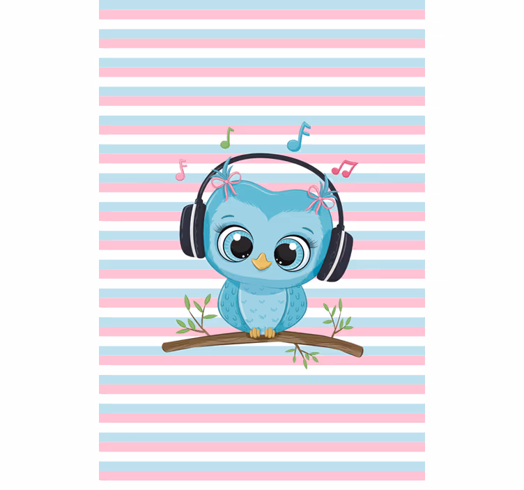 Store enrouleur animaux illustration de hibou musical - TenStickers