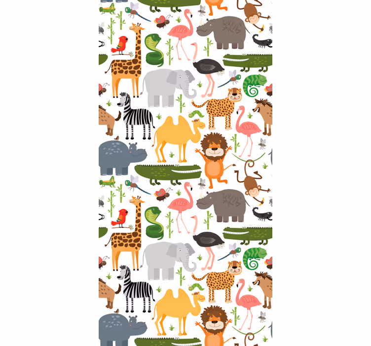 Store enrouleur animal amis des animaux de safari - TenStickers