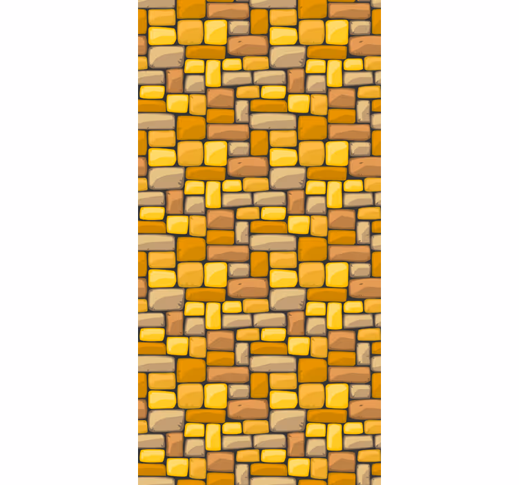 Store enrouleur textures et motifs mosaïque jaune blocs - TenStickers